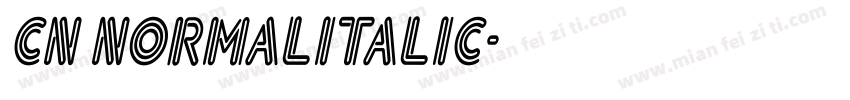 CN NormalItalic字体转换